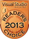 HelpNDoc Bronze Award at the 2013 Visual Studio Magazine Readers Choice