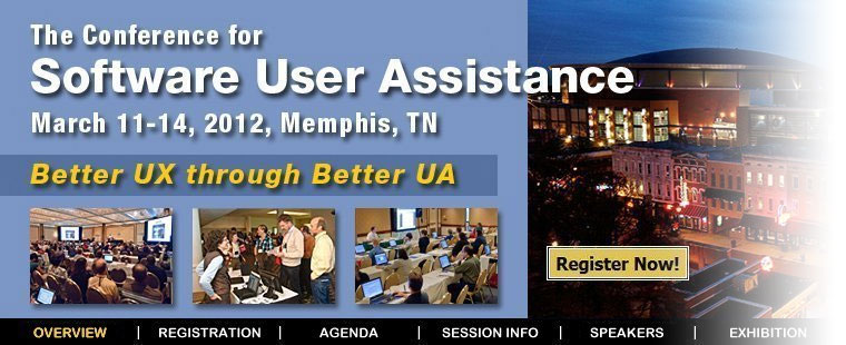 Publicidad de la conferencia "WritersUA - The Conference for User Assistance"